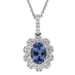 Prima 14k White Gold Gemstone Pendant