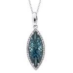 Prima 14k White Gold Gemstone Pendant