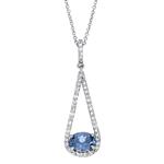 Prima 14k White Gold Gemstone Pendant