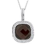 Prima 14k White Gold Gemstone Pendant