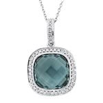 Prima 14k White Gold Gemstone Pendant