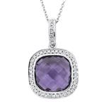 Prima 14k White Gold Gemstone Pendant