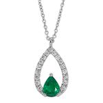 Prima 14k White Gold Gemstone Pendant