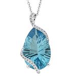 Prima 14k White Gold Gemstone Pendant