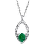 Prima 14k White Gold Gemstone Pendant