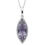 Prima 14k White Gold Gemstone Pendant