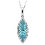 Prima 14k White Gold Gemstone Pendant