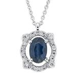 Prima 14k White Gold Gemstone Pendant