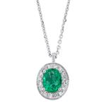 Prima 14k White Gold Gemstone Pendant