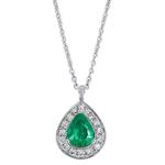 Prima 14k White Gold Gemstone Pendant