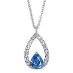 Prima 14k White Gold Gemstone Pendant