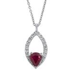 Prima 14k White Gold Gemstone Pendant