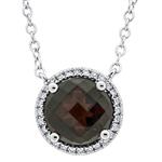 Prima 14k White Gold  Gemstone Pendant