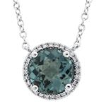 Prima 14k White Gold  Gemstone Pendant