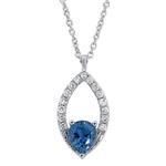 Prima 14k White Gold  Gemstone Pendant