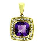 Prima 14k Yellow Gemstone Pendant