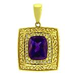 Prima 14k Yellow Gemstone Pendant