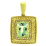 Prima 14k Yellow Gemstone Pendant