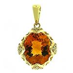 Prima 14k Yellow Gemstone Pendant