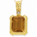 Prima 14k Yellow  Gemstone Pendant