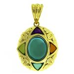 Prima 14k Yellow Gemstone Pendant