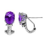 Prima Amethyst & Diamond Earrings