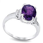 Prima Amethyst & Diamond Ring