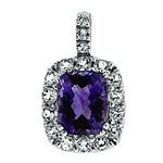 Prima Amethyst & White Topaz Pendant