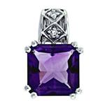 Prima Amethyst & Diamond Pendant