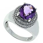 Prima Amethyst And Diamond Ring