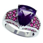 Prima Amethyst And Pink Sapphire Ring