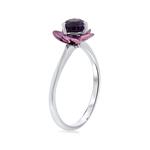 Amethyst Coated Flower Ring