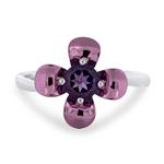 Prima Amethyst Coated Flower Ring