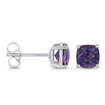 Prima Amethyst Cushion Earrings