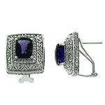 Prima Amethyst & Diamond Earrings