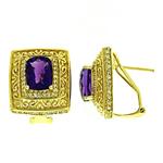 Prima Amethyst & Diamond Earrings