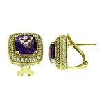 Prima Amethyst & Diamond Earrings