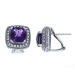 Prima Amethyst & Diamond Earrings