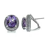 Prima Amethyst & Diamond Earrings