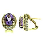 Prima Amethyst & Diamond Earrings