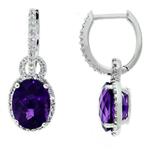 Prima Amethyst & Diamond Earrings