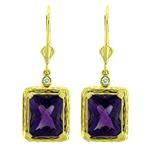 Prima Amethyst & Diamond Earrings