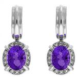 Prima Amethyst & Diamond Earrings