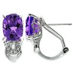 Prima Amethyst & Diamond Earrings