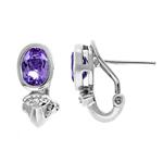 Prima Amethyst & Diamond Earrings