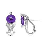 Prima Amethyst & Diamond Earrings