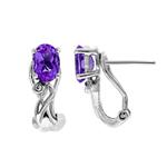 Prima Amethyst & Diamond Earrings