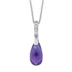 Prima Amethyst & Diamond Pendant