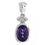 Prima Amethyst & Diamond Pendant