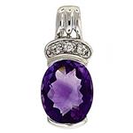 Prima Amethyst & Diamond Pendant